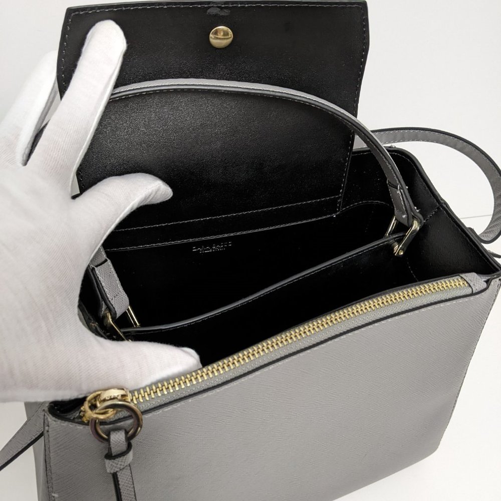 Zara Basic Collection Gray Handbag Crossbody Adju… - image 8